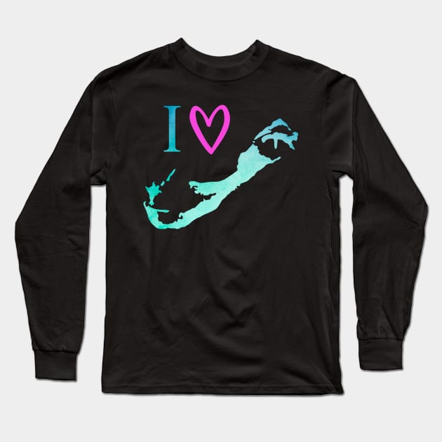 I Love Bermuda Long Sleeve T-Shirt by onepony